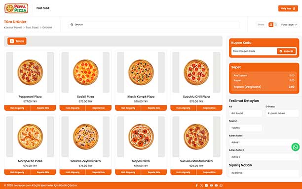 FastFood Sipariş Tasarımı